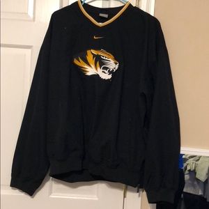 Black trench mizzou sweater